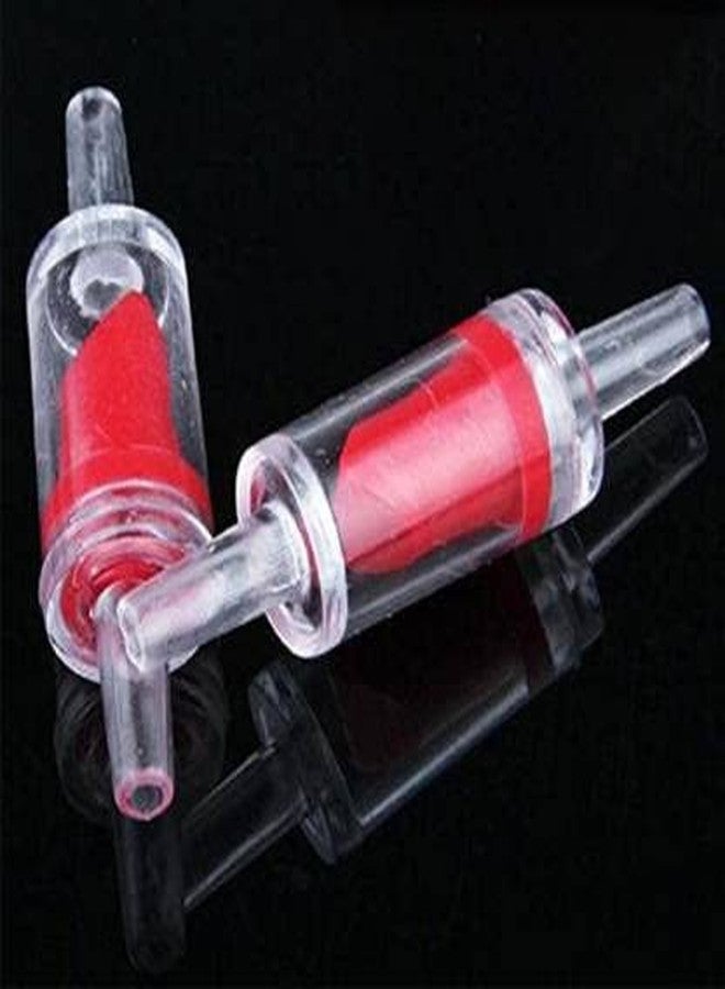 Vayinato Aquarium Air Pump Check Valve One Way, 2 Pcs - Fish Tank Non-Return Valve Plastic Accessories (Red) - Image 1